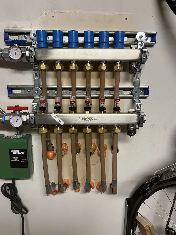 Plumber performing Gas Line Installation at a residential property in Shenango